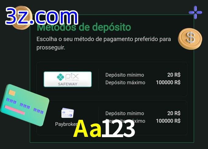 O cassino Aa123 oferece uma grande variedade de métodos de pagamento
